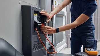 Detail Of Power Box Mounted On Wall